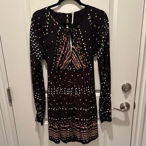 Free People Multicolor Polka Dot Long Sleeve Dress